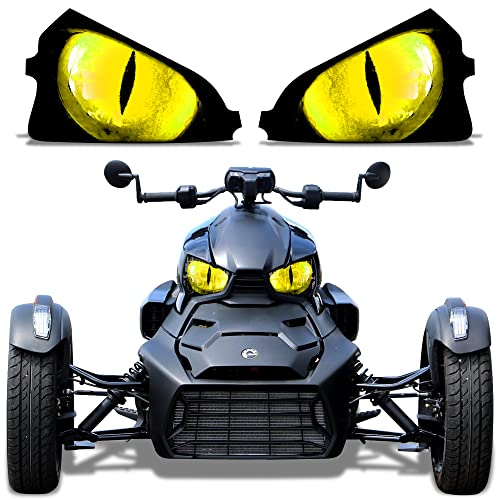 AMR Racing Roadster Headlight Eye Graphics Decal Cover Compatible with Can-Am Ryker 2019-2022 - Eclipse Yellow - Image 1