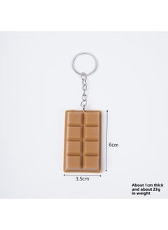 Generic Simulation Food Play Chocolate Food Model Miniature Food Play Valentine's Day Gift Dessert Shop Creative Play House Toys-Color:Caramel Chocolate (keychain)-Size:6*3.5cm  - Image 1