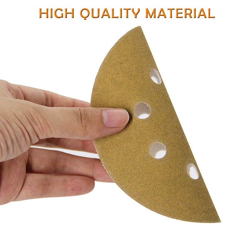 Mestool 5-Inch 8-Hole Hook and Loop Sanding Discs, Orbital Sander Sandpaper Discs, 100 Pieces Round Sandpaper Set, 120 Grit - Image 3