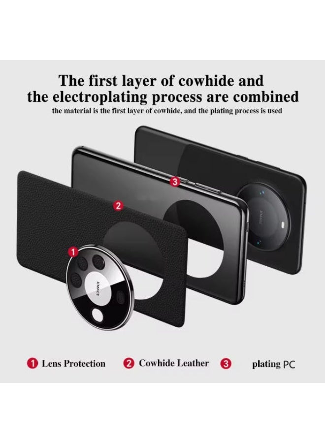 QIRG Case for Honor X9d, Business Slim Fit Leather Protective Case with Full Camera Protection, Shock-Absorbent Back Cover for Honor X9d,Red - Image 2