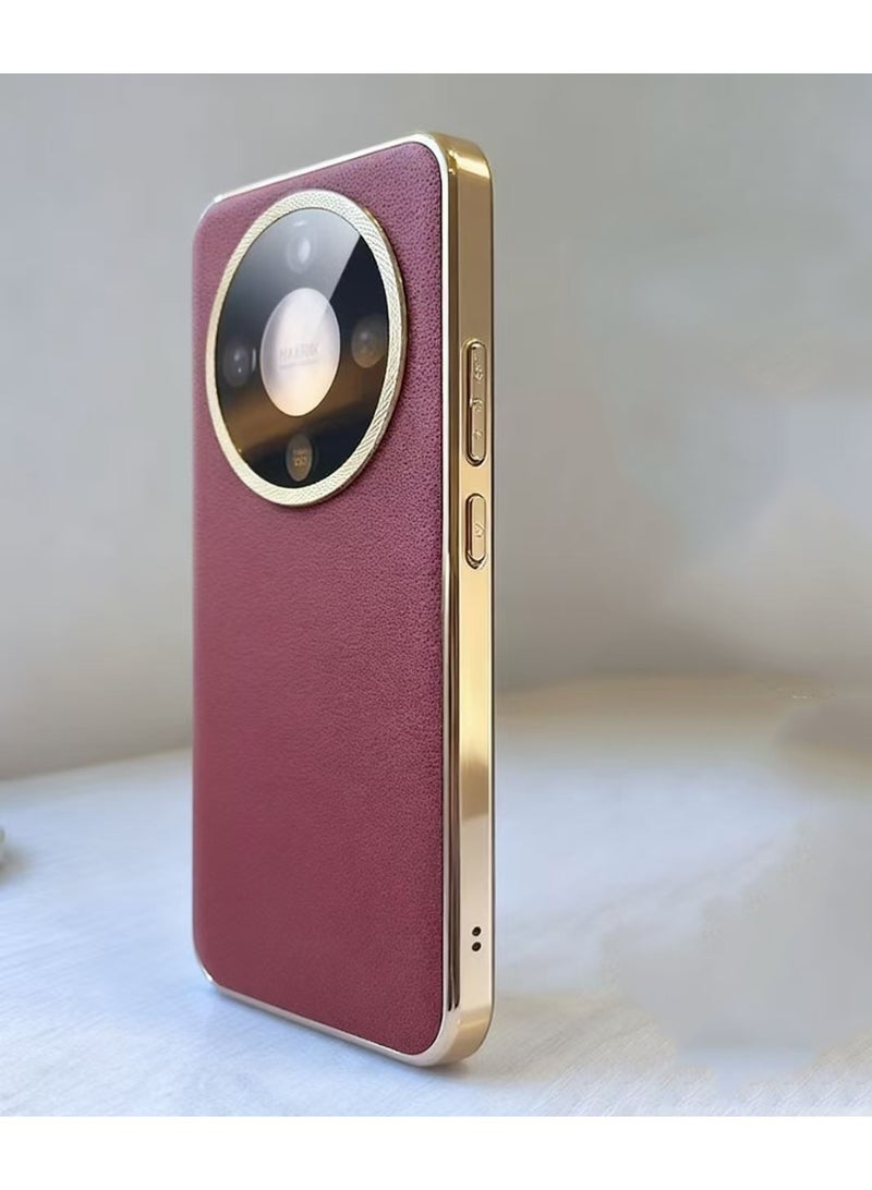 QIRG Case for Honor X9d, Business Slim Fit Leather Protective Case with Full Camera Protection, Shock-Absorbent Back Cover for Honor X9d,Red - Image 3