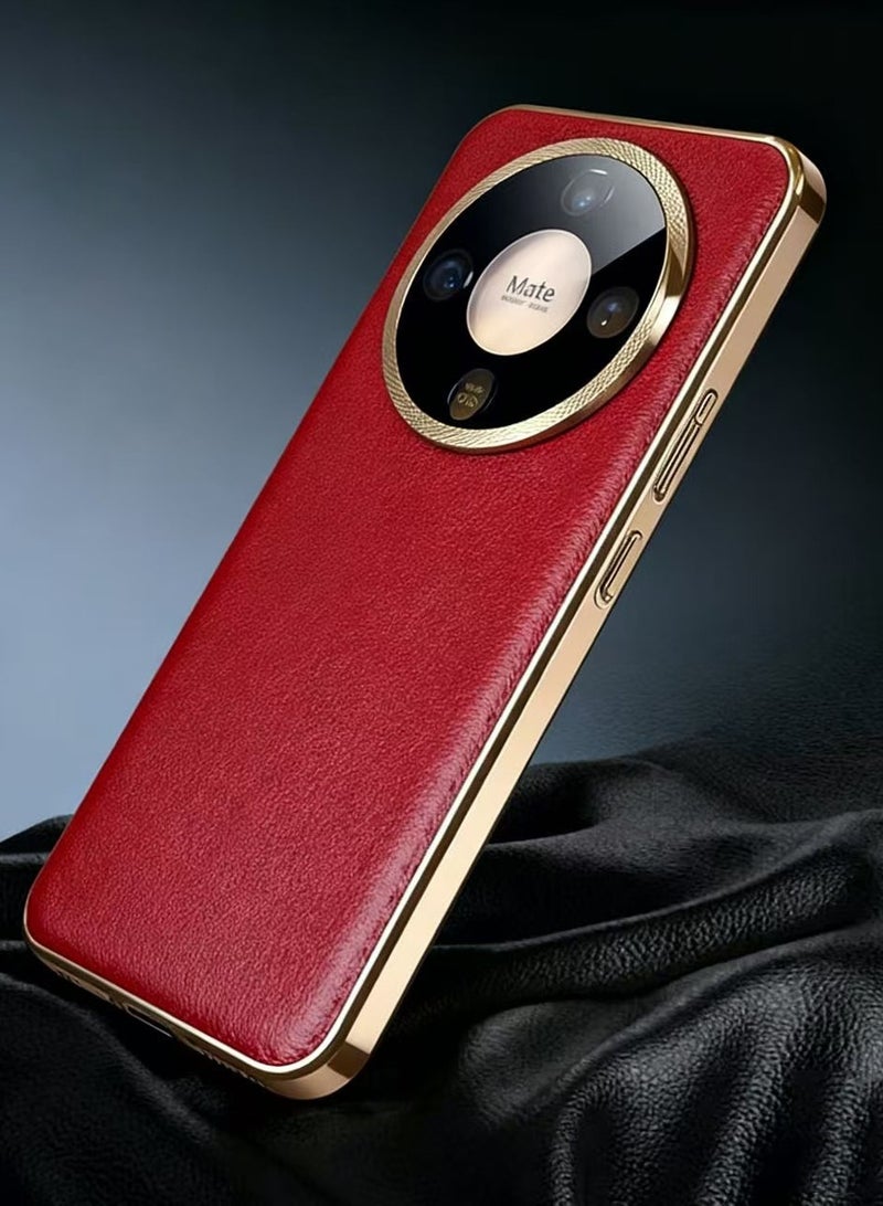 QIRG Case for Honor X9d, Business Slim Fit Leather Protective Case with Full Camera Protection, Shock-Absorbent Back Cover for Honor X9d,Red - Image 5