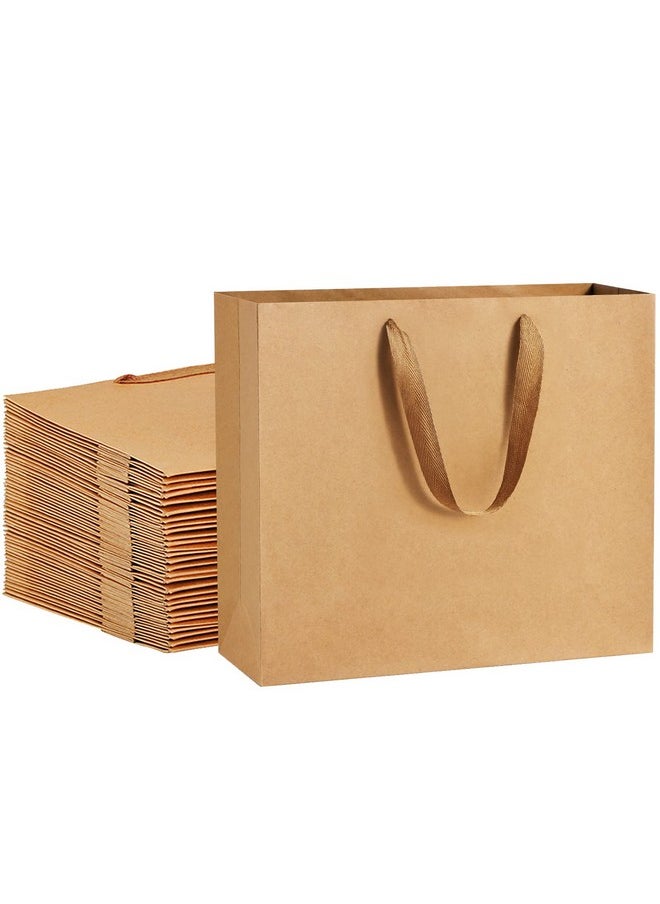 BagDream - Paper Bags 12.5X4.5X11 25Pcs Gift Bags Heavy Duty Kraft Brown Paper Bags With Handles Large Party Gift Bags Shopping Bags Retail Merchandise Bags Wedding Party Favor Bags Paper Sacks - Image 1
