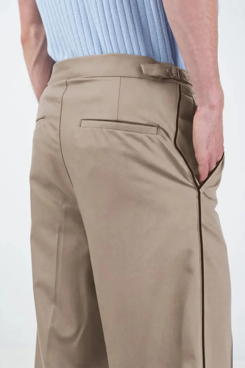 Giesto Beige Natural GIESTO Men's Suit Pants for Men | Best Price UAE