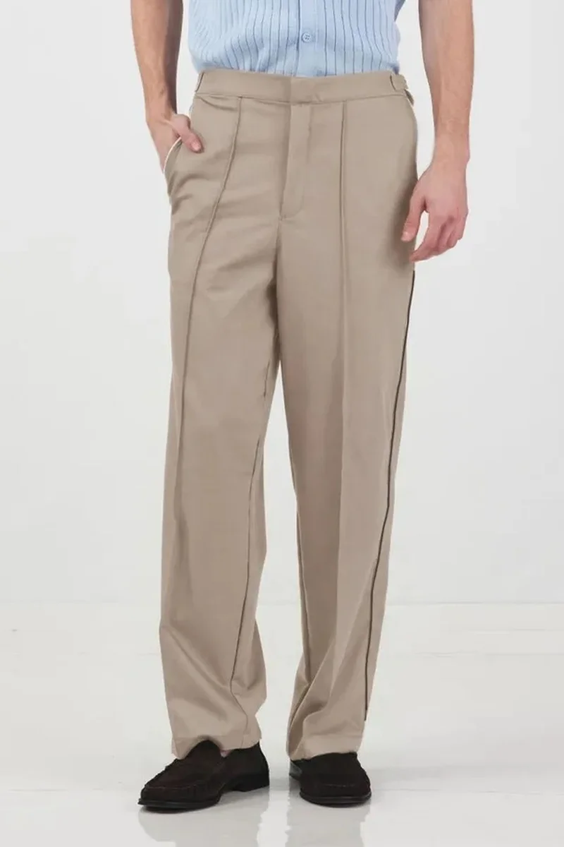 Giesto Beige Natural GIESTO Men's Suit Pants for Men | Best Price UAE