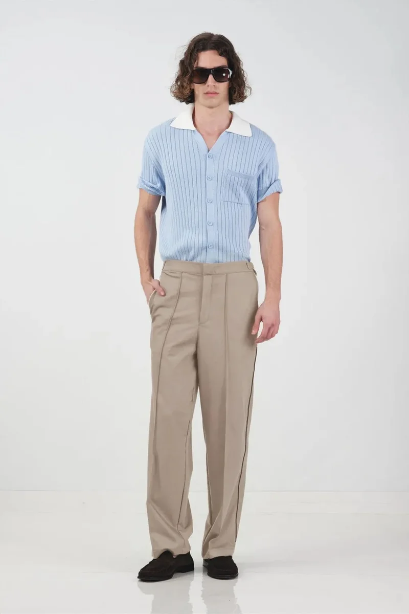 Giesto Beige Natural GIESTO Men's Suit Pants for Men | Best Price UAE