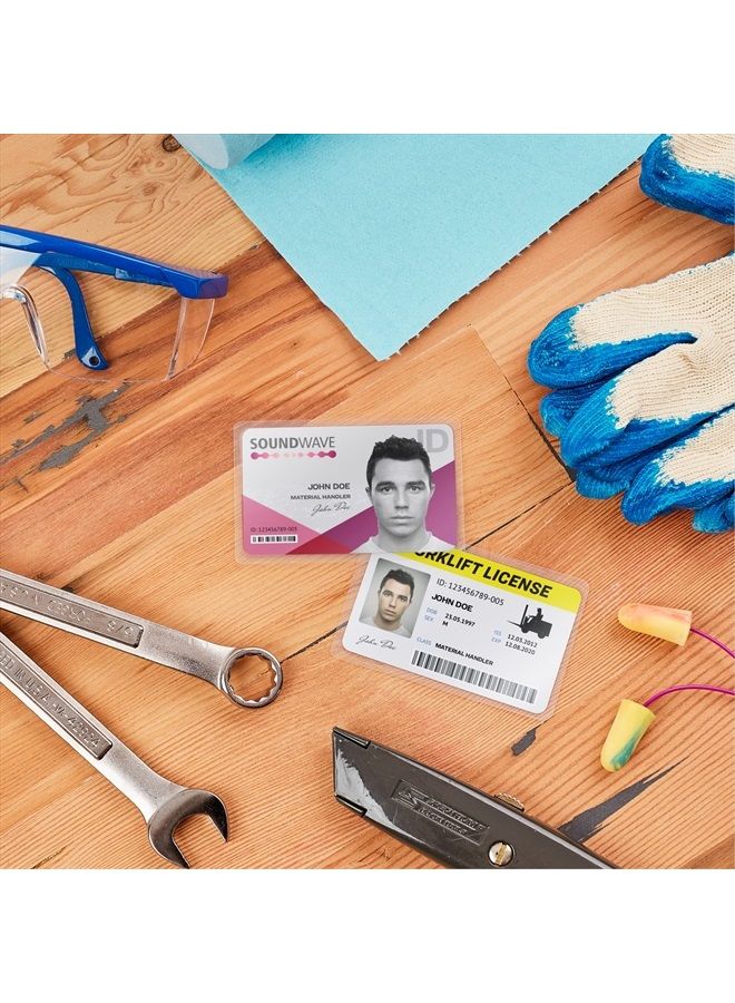 Avery Self Laminating Cards, Printable, 2-1/4" x 3-1/2", 30 ID Badge Holders (5361) - White - Image 4