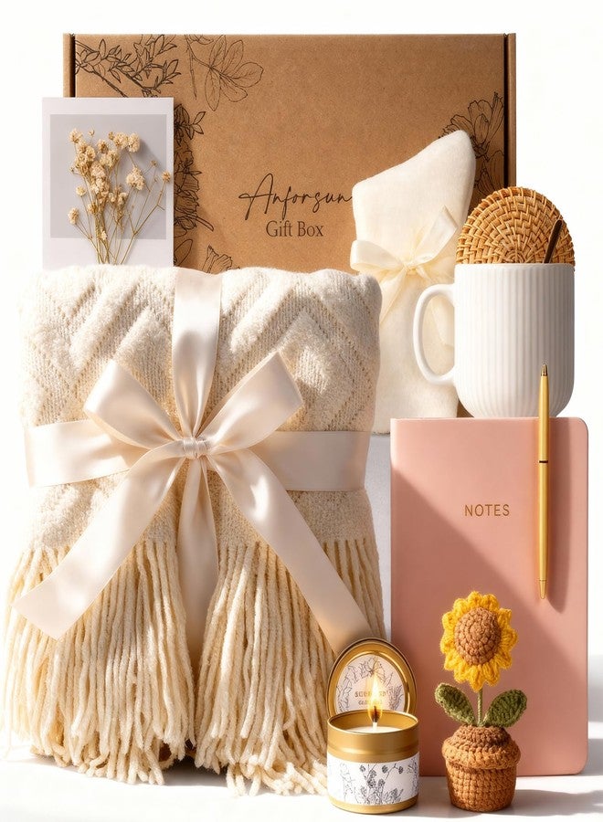 Anforsun Birthday Gift for Women Friendship, Gifts for Women Birthday Unique Self Care Package Gifts Basket for Best Friend, Sister, Mom, Teen Girls, Wife, Girlfriend, Coworker - Image 1