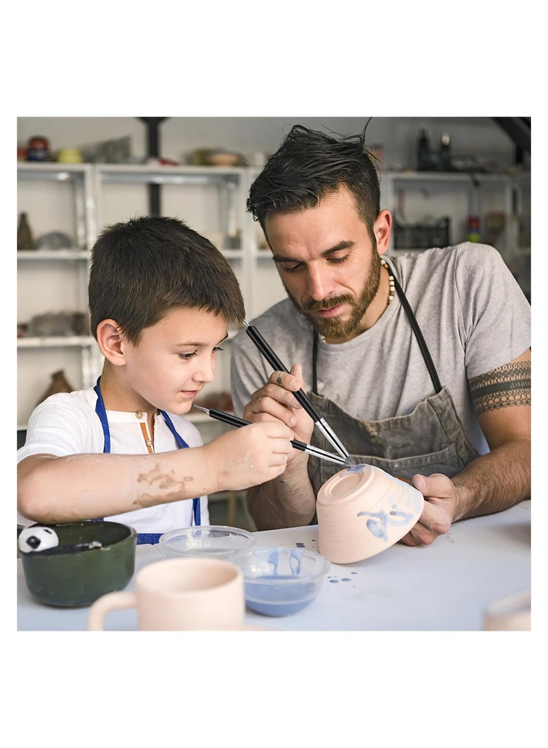 KASTWAVE Silicone Clay Sculpting Tool Set, 5 Pcs Clay Modelling Tools, Soft Rubber Tip Modelling Pen Paint Brush for Pottery Sculpture Cake Fondant Decorations - Image 5