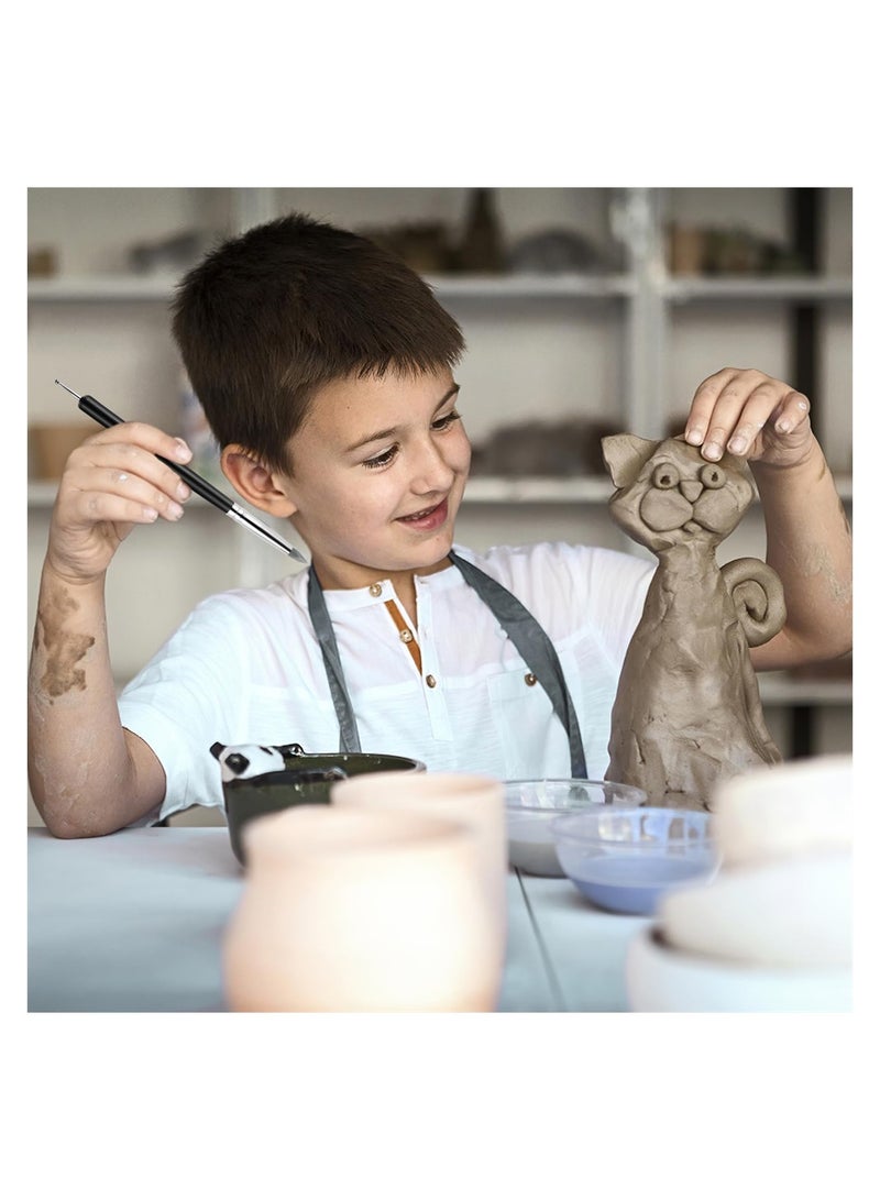 KASTWAVE Silicone Clay Sculpting Tool Set, 5 Pcs Clay Modelling Tools, Soft Rubber Tip Modelling Pen Paint Brush for Pottery Sculpture Cake Fondant Decorations - Image 4