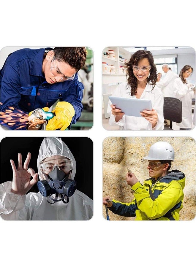 ZVEV Anti Fog Safety Glasses, 3 Pcs Safety Goggles over Eyeglasses, Anti Dust Impact, Scratch Resistant Splash Proof Chemical Clear Lens Wrap Around, Eye Protection, for Nurses Workers Architect Etc - Image 5