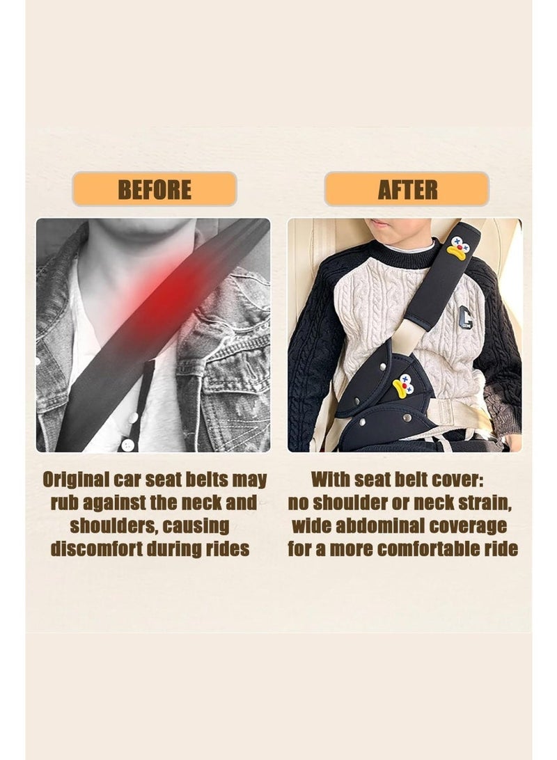 Seatbelt Covers for Kids, Soft & Breathable Seat Belt Cover Pad for Car Neck and Shoulder Protection, Booster Seat & Stroller, Comfortable Strap Pads for Toddlers, Boys & Girls - Image 2