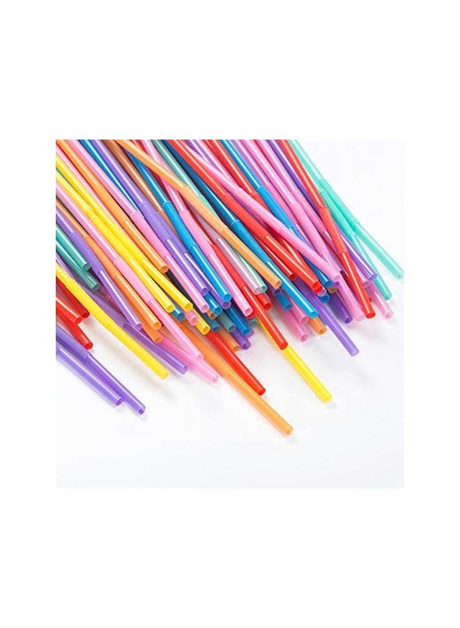 Hemoton Pcs Plastic Color Modeling Straws Bending Lengthening Disposable Safety Decorative Drinking Party Supplies - 50Pcs/Pack (Colorful) - Image 4