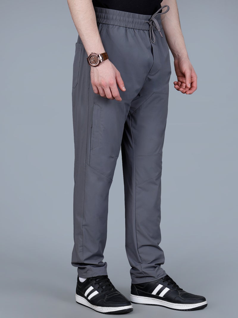 Fort Collins Men Solid Cargo Pants with Drawstring - Image 3