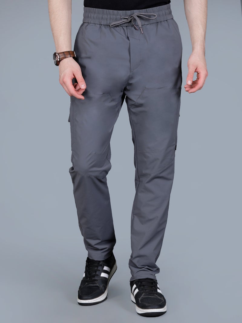 Fort Collins Men Solid Cargo Pants with Drawstring - Image 1