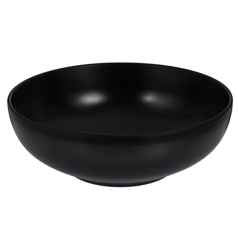 DOITOOL Large Serving Bowl 8.46" Melamine Ramen Bowl Salad Bowl Porcelain Pasta Bowl Matte Soup Bowl Black Serving Bowl for Fruit Noodle Salad Soup Pasta Fruit - Image 1
