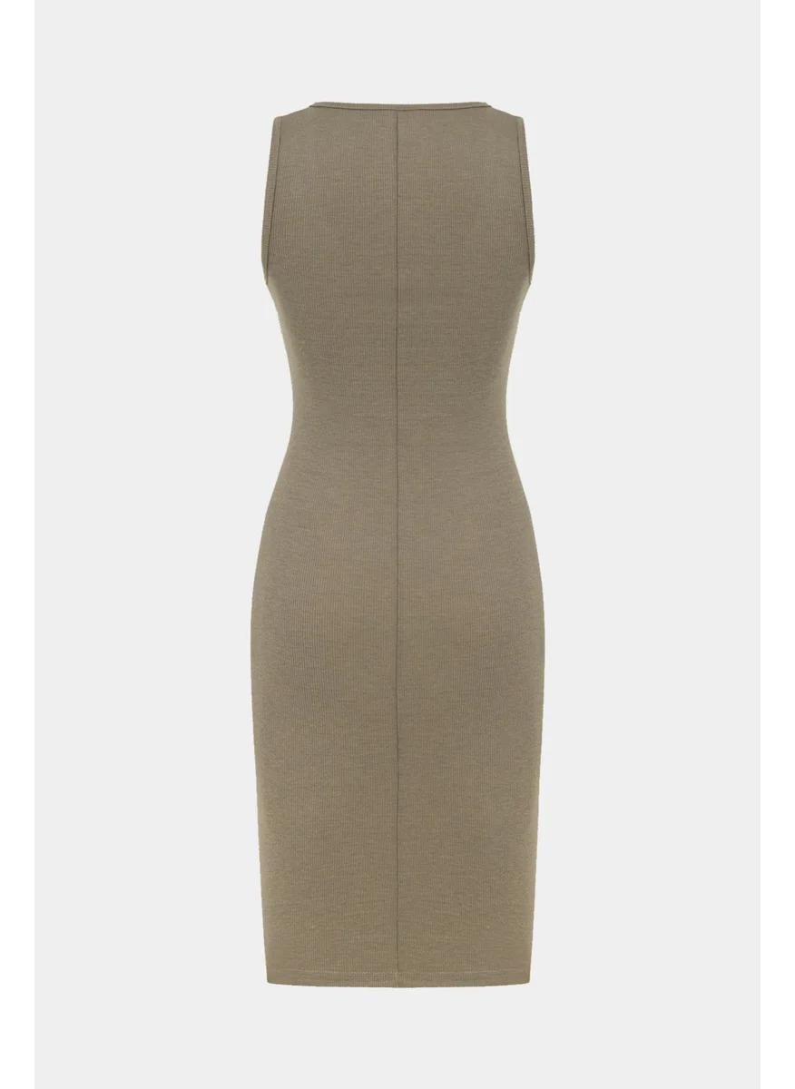 JUNE Women's Body-Smooth Strappy Square Neck Mini Dress