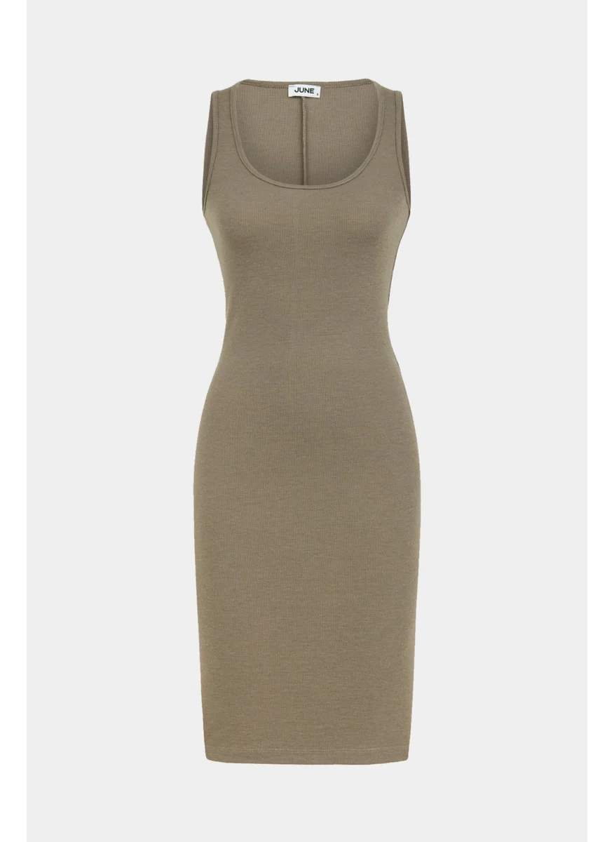 JUNE Women's Body-Smooth Strappy Square Neck Mini Dress