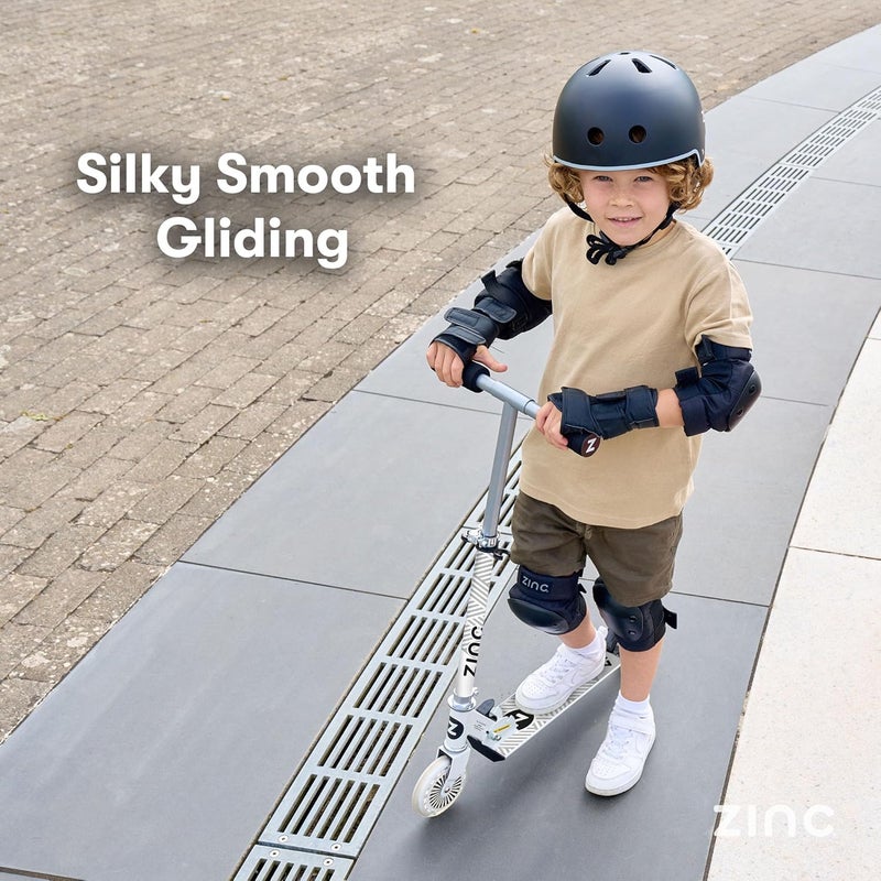 ZINC Two Wheeled Folding Light Up Scooter - Light up LED Wheels, Folding, Fold Down Handles, Non-Slip Deck, Height Adjustable, For Ages 3+, Great Gift Idea - Image 5
