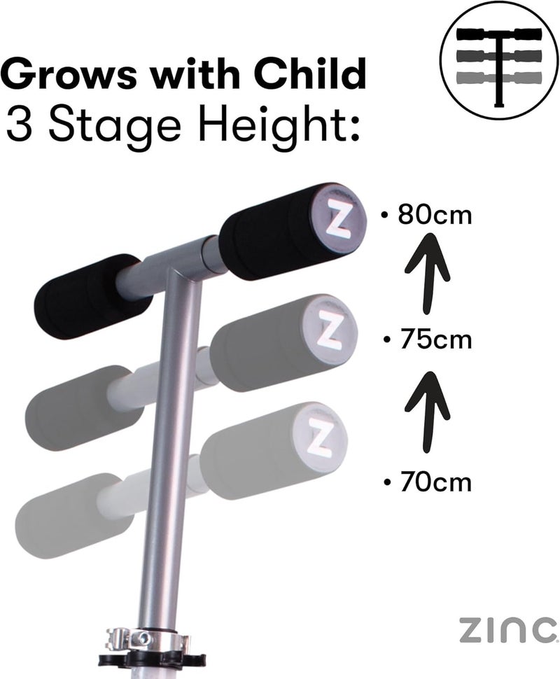 ZINC Two Wheeled Folding Light Up Scooter - Light up LED Wheels, Folding, Fold Down Handles, Non-Slip Deck, Height Adjustable, For Ages 3+, Great Gift Idea - Image 3