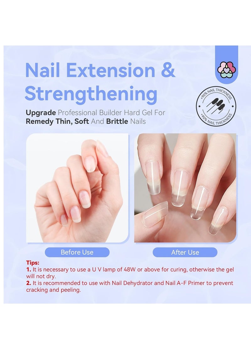 Saviland SAVILAND Builder Nail Gel Kit - 60g Clear Nail Extension Gel Set Nail Strengthen Nail Art Manicure Set with 100PCS Nail Forms and Acrylic Nail Brush for Beginners  - Image 2