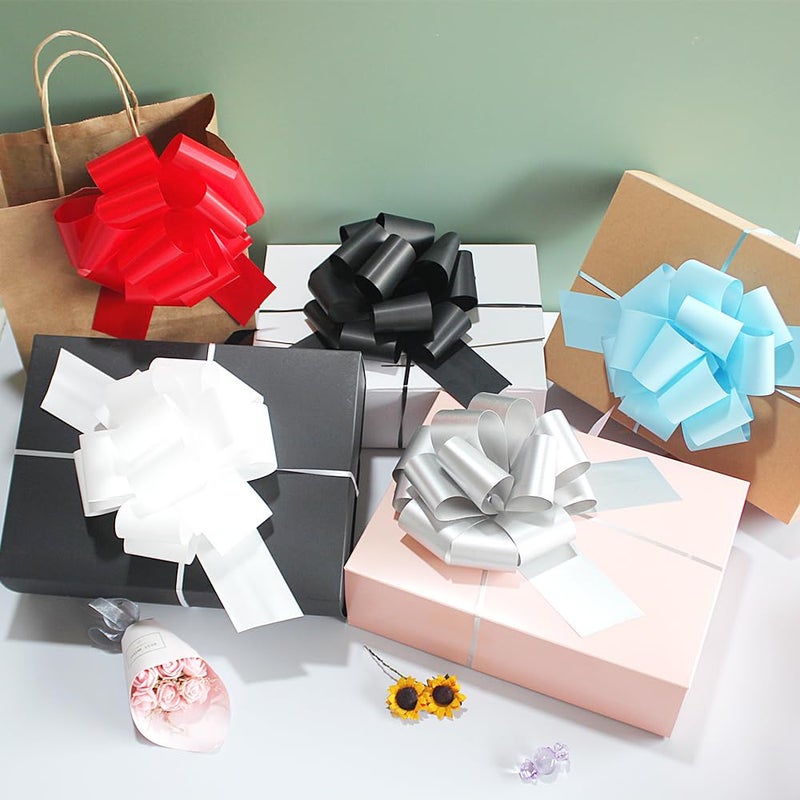 LHMTFCYY 48 Pcs Pull Bows,6 Inch Gift Bows for Presents,Birthday,Anniversary,Party,Christmas,Wreath,Holiday Celebration Gift Decoration (48Pcs Mixed Color) - Image 3