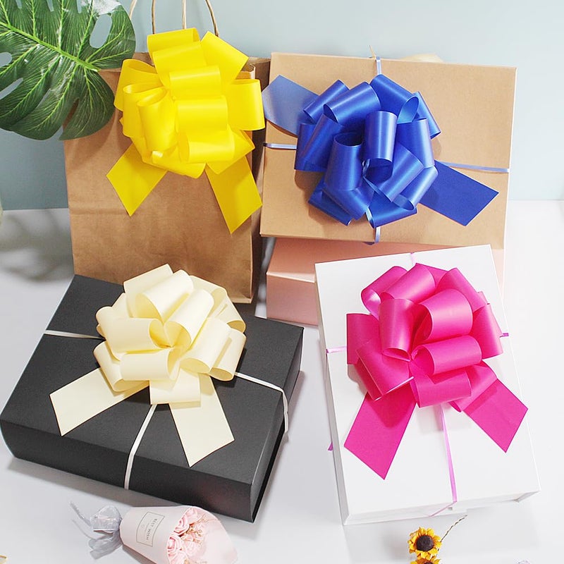 LHMTFCYY 48 Pcs Pull Bows,6 Inch Gift Bows for Presents,Birthday,Anniversary,Party,Christmas,Wreath,Holiday Celebration Gift Decoration (48Pcs Mixed Color) - Image 4