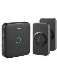 Wireless Door Bell, Avantek Cb-21 Mini Waterproof Wireless Doorbell Operating At Over 1000 Feet, 2 Remote Buttons Can Have Different Tones, 52 Melodies, Cd Quality Sound And Led Flash