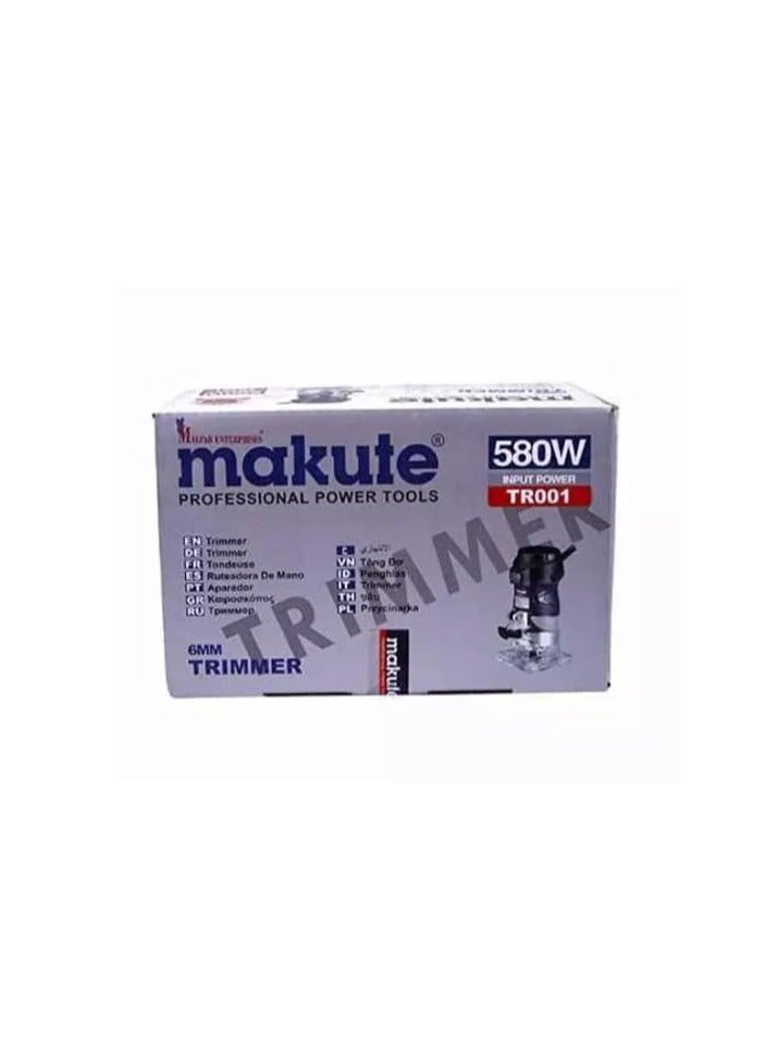 makute Laminate Trimmer Router 580W Motor, 30,000 RPM, Precision Depth Adjustment Ideal for Laminate, Wood, and more cutting and trimming- TR001 - Image 5