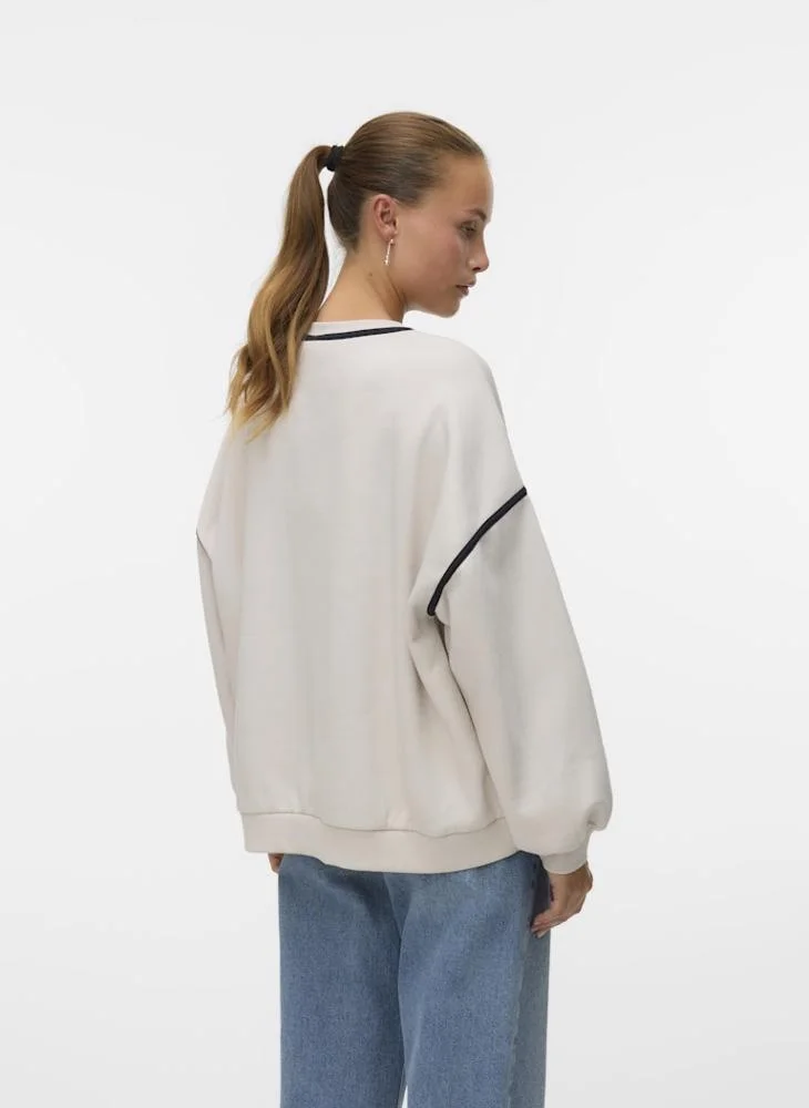 VERO MODA Vmshirley Long Sleeve O-Neck Sweatshirt