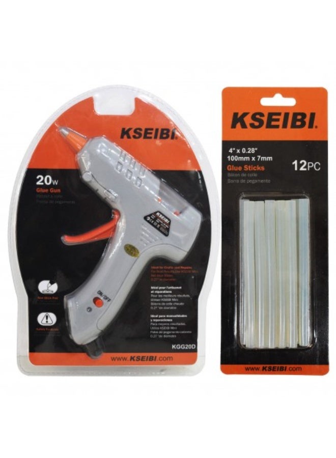 KSEIBI Hot Glue Gun, Upgraded 20W High Temp Hot Melt Glue Gun Kit for DIY Projects, Arts and Crafts, Home Quick Repairs, Repairing Broken Household Items, Floral Design, Packaging and Shipping  - Image 1