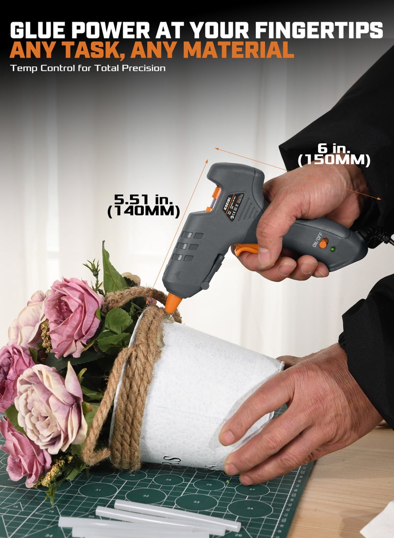 KSEIBI Hot Glue Gun, Upgraded 20W High Temp Hot Melt Glue Gun Kit for DIY Projects, Arts and Crafts, Home Quick Repairs, Repairing Broken Household Items, Floral Design, Packaging and Shipping - Image 2