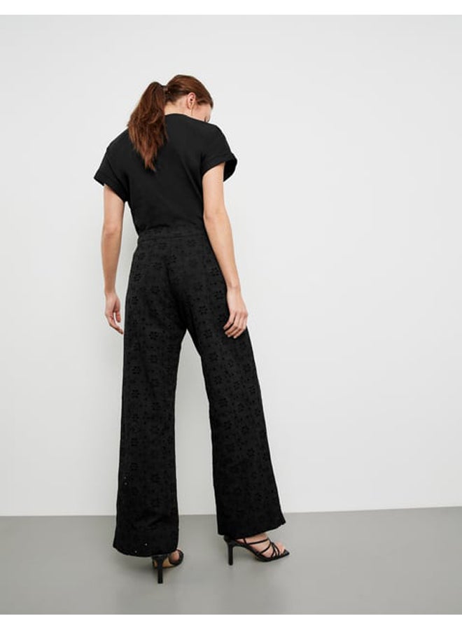 GERRY WEBER Wide trousers made of perforated lace palazzo  - Image 4