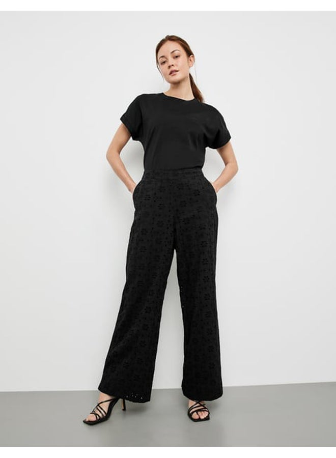 GERRY WEBER Wide trousers made of perforated lace palazzo  - Image 2