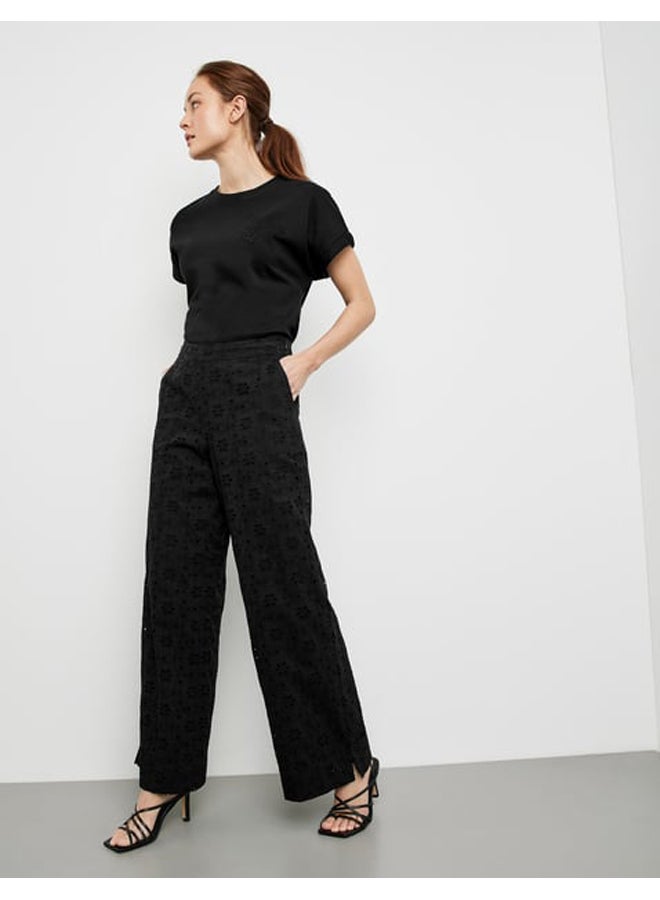 GERRY WEBER Wide trousers made of perforated lace palazzo  - Image 3