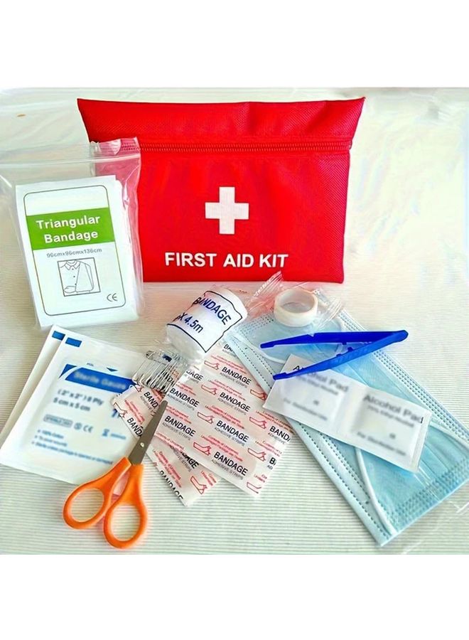 Portable First Aid Kit Emergency Supplies For Home Car Camping Includes Small Accessories - Image 2