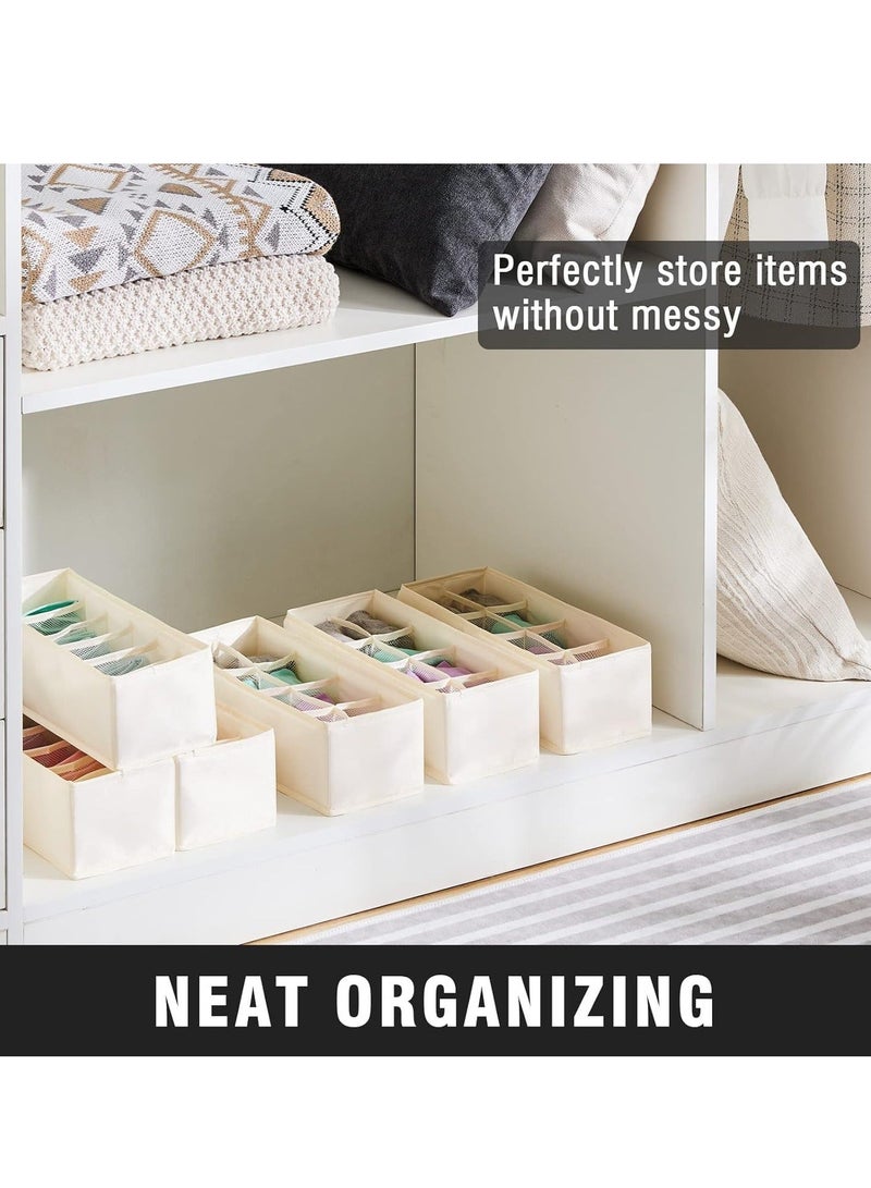 3 Pack Closet Underwear Storage Organizer, Dresser Drawer Divider and Foldable Storage Boxes for Socks, Blets, Ties and Panties  - Image 3
