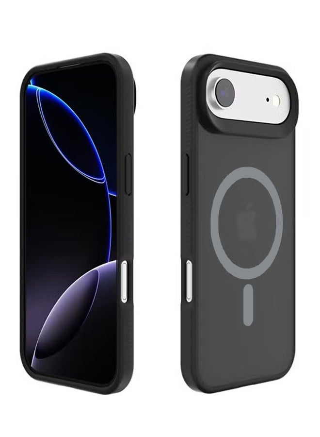 Magnetic Case Compatible with iPhone 17 Air, Anti-scratch and Shock Absorbent Design, Liquid Silicone Ultra-thin Magnetic Protective Case - Black - Image 3