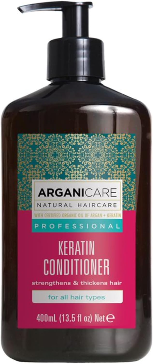 Arganicare Keratin Range REPAIR AND NUTRITIOUS CONDITIONER With Organic Keratin Revitalizes Strengthens Protects Restores Ultra Nourishing 400mL