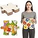 Seenelling 30 Pcs 8x10 Inch Large Blank Wooden Puzzle Pieces for Crafts DIY Make Your Own Puzzle to Draw on Unfinished Large Jigsaw Valentines Day DIY Arts and Crafts Projects and Gift - Image 2