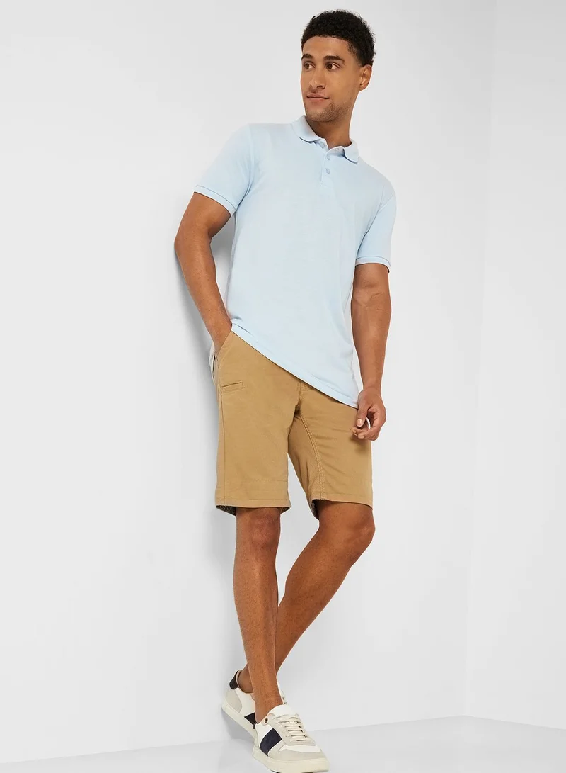 BRAVE SOUL Mens Cotton Twill Short; X2 Upper Pkts