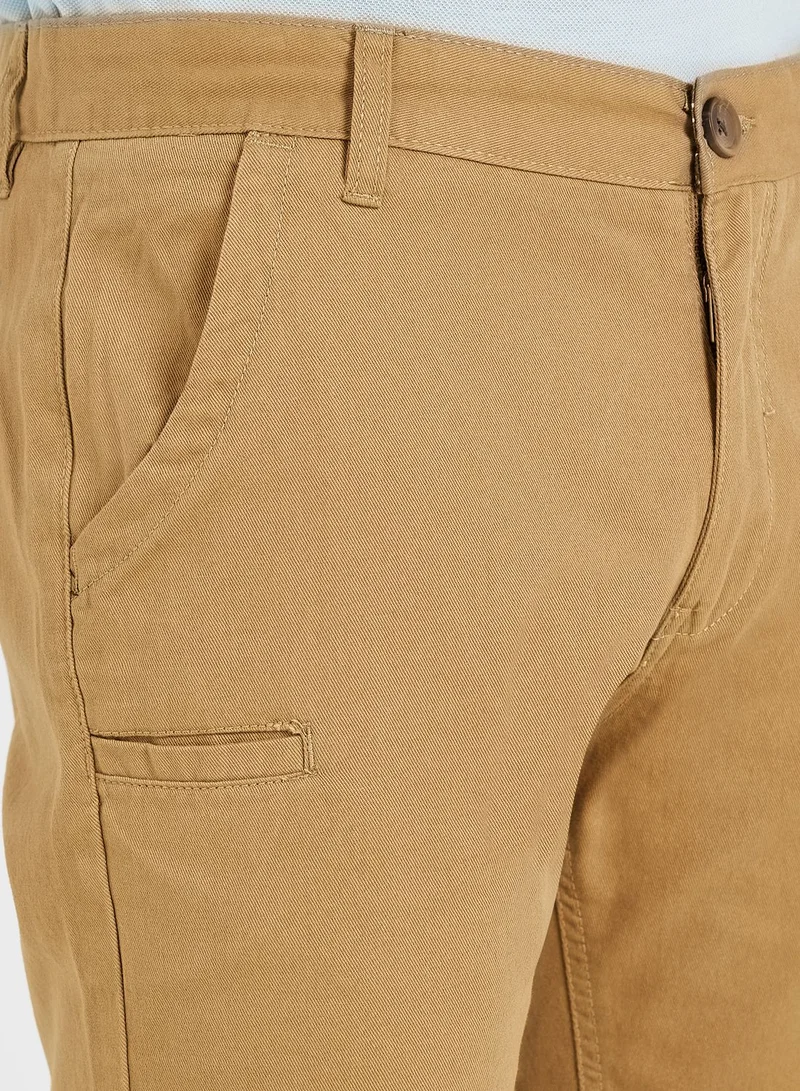 BRAVE SOUL Mens Cotton Twill Short; X2 Upper Pkts