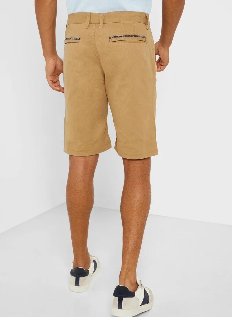 BRAVE SOUL Mens Cotton Twill Short; X2 Upper Pkts