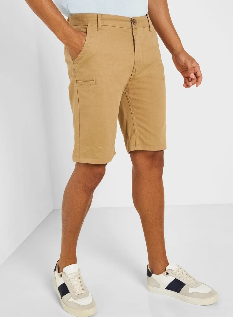 BRAVE SOUL Mens Cotton Twill Short; X2 Upper Pkts