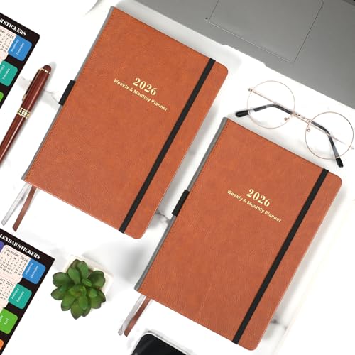 Lemome 2026 Planner - Planner 2026 Weekly and Monthly with Stickers, JAN. 2026 - DEC. 2026, 5.75" X 8.25", 2026 Calendar Planning with Premium Paper, Pen Holder, Inner Pocket and 44 Notes Pages - Image 2