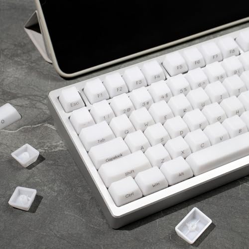 Sumgsn 130 Keys OEM Profile Shine Through White Keycaps Set Translucent Keycaps Compatible with 61/64/87/104/108 Cherry Mx Switches Mechanical Keyboard - Image 3