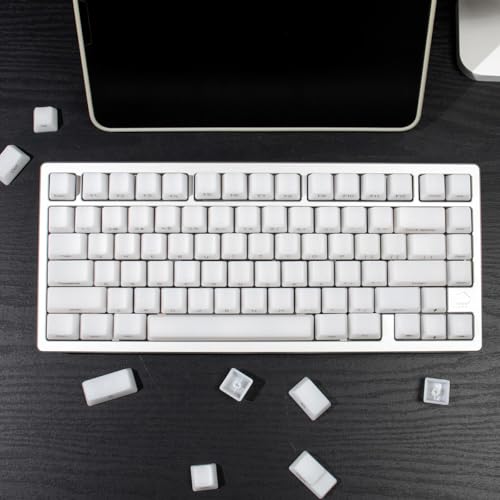 Sumgsn 130 Keys OEM Profile Shine Through White Keycaps Set Translucent Keycaps Compatible with 61/64/87/104/108 Cherry Mx Switches Mechanical Keyboard - Image 5