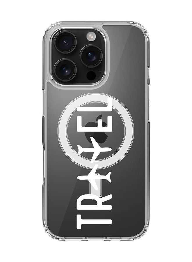 Stylizedd For iPhone 16 Pro Case [Compatible with MagSafe] Slim Magnetic cover Clear Phone Case - Travel - Image 1