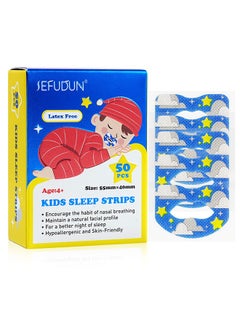 Sefudun SEFUDUN Children's Closed Mouth Patch Mouth Breathing Correction Physical Snoring Patch Children's Sleep Sealing Patch 50Pcs Use Lip PatchTo Improve Sleep, Avoid Mouth Breathing,Soft Non-Woven Fabric  - Image 1