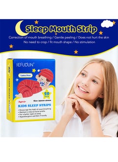 Sefudun SEFUDUN Children's Closed Mouth Patch Mouth Breathing Correction Physical Snoring Patch Children's Sleep Sealing Patch 50Pcs Use Lip PatchTo Improve Sleep, Avoid Mouth Breathing,Soft Non-Woven Fabric  - Image 2